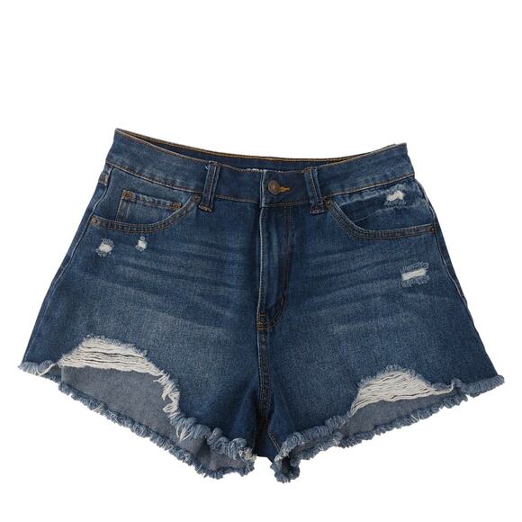 Rewash Pants - New York Rewash Blue Cut off Shots Denim Jean Sz 5/27 Daisy